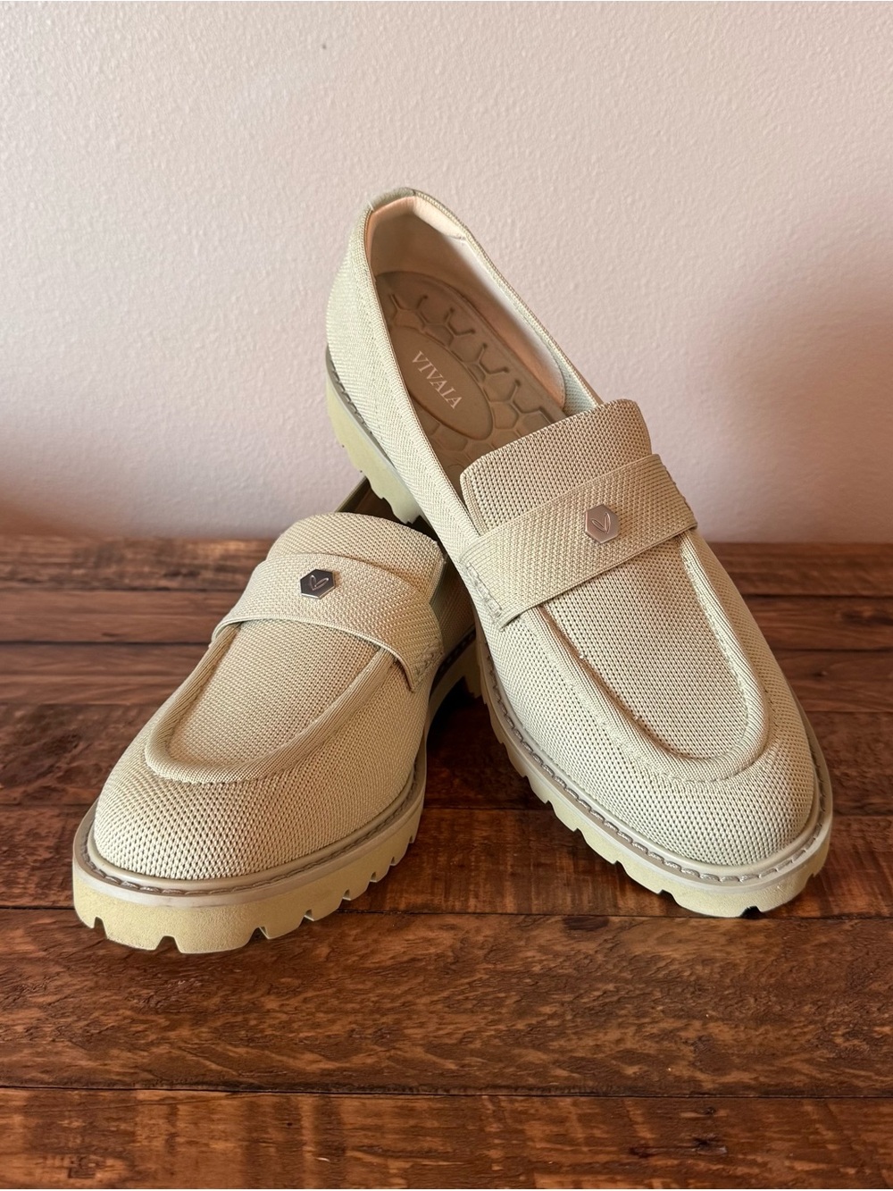 VIVAIA Francesca Women’s Sage Mesh Loafers — Slip-On Comfort Flats